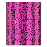 Pink Boho Chic Vibrant Pink Leopard Print Area Rug