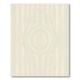 Beige Geometric Radiating Oval Area Rug