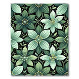 Green Floral Vintage Area Rug