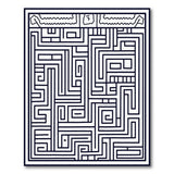 Black and White Black White Labyrinth Maze Geometric Area Rug