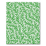 Green Vibrant Green Leaf Pattern Area Rug