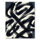 Dynamic Black Swirl Abstract Area Rug