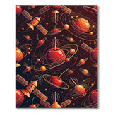 Cosmic Cherry Planets Area Rug