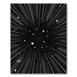 Starburst Explosion Black White Area Rug