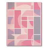 Pink Geometric Modern Area Rug