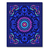 Vibrant Navy Blue Mandala Persian Area Rug