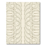 Beige Floral Vintage Line Art Area Rug
