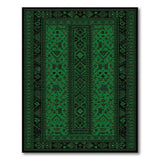 Emerald Green Heritage Tribal Geometric Rug