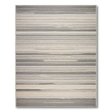 Grey Horizontal Stripe Area Rug