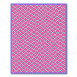 Pink Teal Wavy Mesh Geometric Area Rug