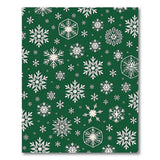 Emerald Green Snowflake Geometric Modern Area Rug