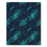Blue and Teal Cosmic Equations Area Rug