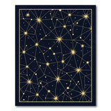 Gold Constellation Night Sky Area Rug