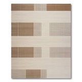 Beige Brown Geometric Woven Area Rug