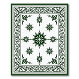 Ornate Green Floral Persian Traditional Persian Area Rug