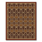 Elegant Brown Tan Geometric Area Rug