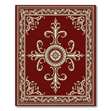 Ornate Red Floral Vintage Red Area Rug