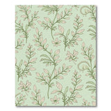 Mint Green Botanical Leaf Paisley Area Rug