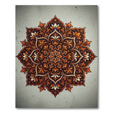 Burnt Orange Mandala Persian Area Rug