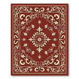 Ornate Red Persian Floral Area Rug
