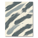 Abstract Grey Brushstroke Area Rug