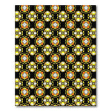 Orange Yellow Geometric Floral Area Rug