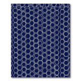 Navy Blue Hexagon Geometric Area Rug