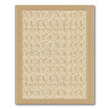 Geometric Modern Beige Woven Geometric Border Area Rug