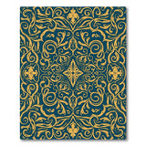 Luxury Navy Gold Ornate Persian Area Rug
