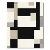 Geometric Modern Black and White Geometric Black White Abstract Area Rug