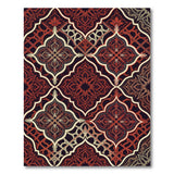 Opulent Red Persian Lattice Area Rug
