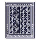Geometric Modern Navy Geometric Maze Area Rug