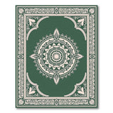Traditional Persian Ornate Green Mandala Persian Area Rug