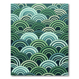 Emerald Green Emerald Wave Abstract Area Rug