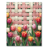 Vibrant Tulip Basket Weave Area Rug