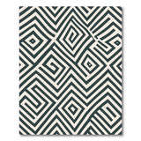 Black and White Geometric Modern Bold Black White Zigzag Geometric Area Rug