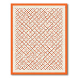Orange Bold Orange Geometric Grid Area Rug