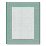 Green Scalloped Mesh Border Area Rug