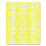 Yellow Vibrant Yellow Geometric Lattice Area Rug