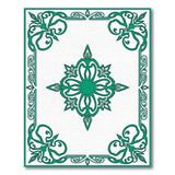 Teal Ornate Medallion Area Rug