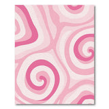 Pink Pink Swirl Abstract Area Rug
