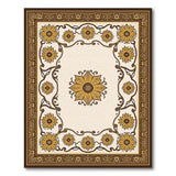 Vintage Golden Sunflower Cream Area Rug