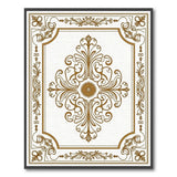 Gold and Silver Elegant Gold Ornate Medallion Area Rug