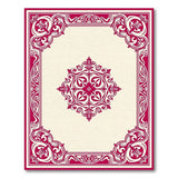 Ornate Red Floral Medallion Red Area Rug