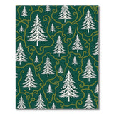 Emerald Green Pine Forest Swirl Area Rug