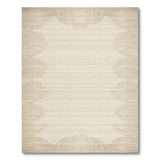 Beige Ornate Geometric Border Rug