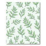 Vibrant Green Leaves Pattern Area Rug