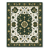 Black Gold Floral Persian Area Rug