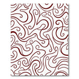 Red Swirling Abstract Area Rug