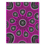 Vibrant Pink Black Tribal Mandala Area Rug